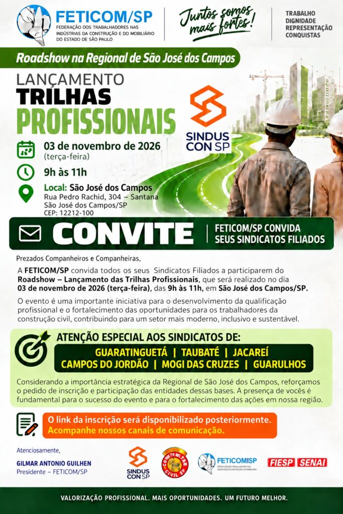 Sindicato dos Trabalhadores nas Indústrias da Construção e do Mobiliário de Guaratinguetá - SP